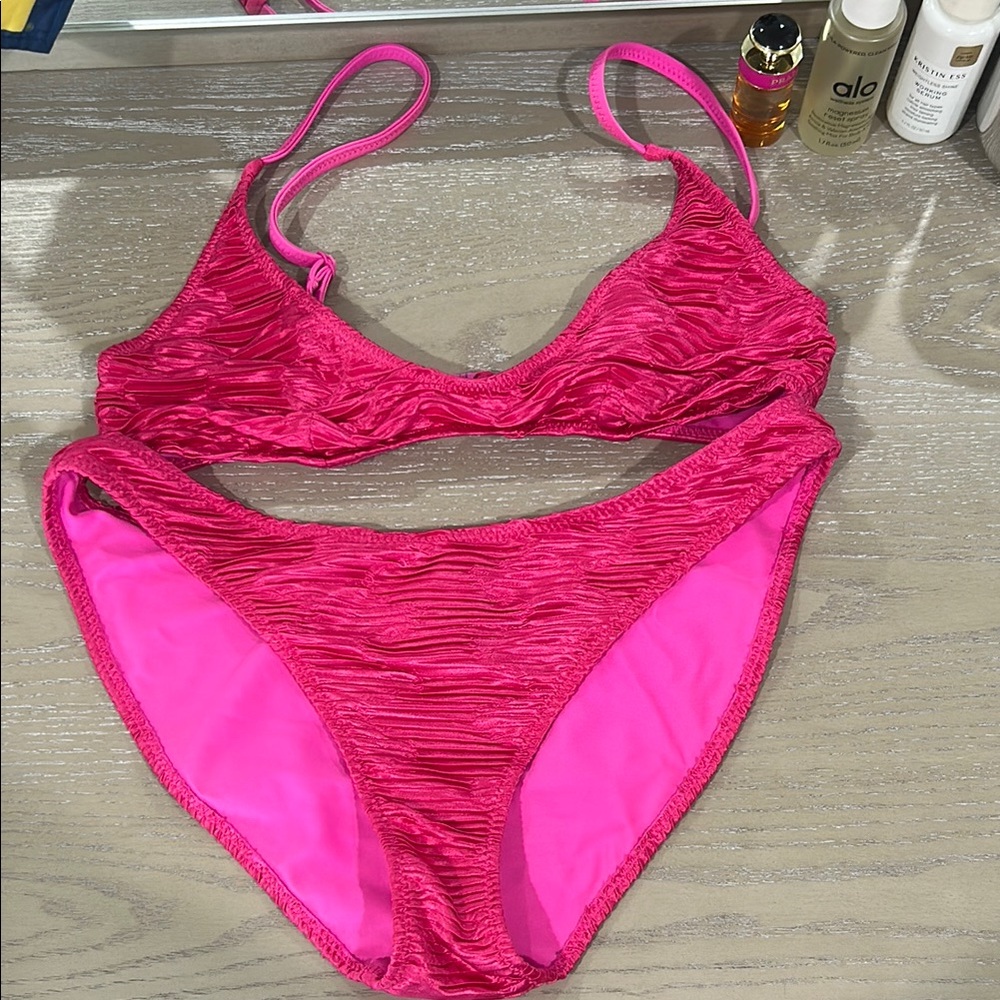 Triangl Pink Bikini Set